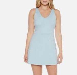 GapFit Woman's Active Tank Dress - Shelf Bra + Inner Short w/Side Pocket Large